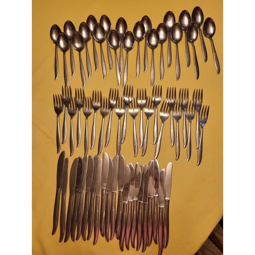 63pc Linmark LNM2 MCM 21x3pc Place Settings Spoons Forks Knives Stainless Japan